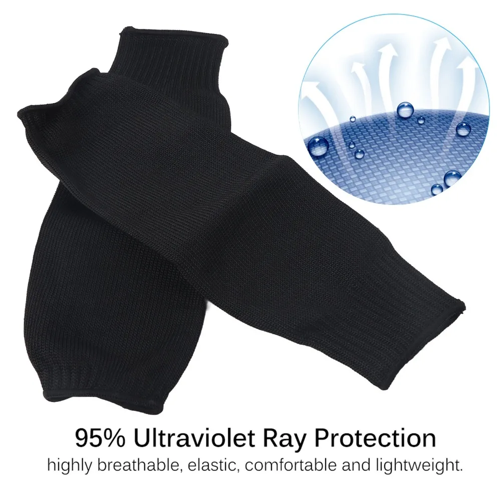 1 Pair Durable Polyester Cut Sleeve Tear Resist Cut Resistant Arm Guard Wear Resist Arm Sleeve Daily