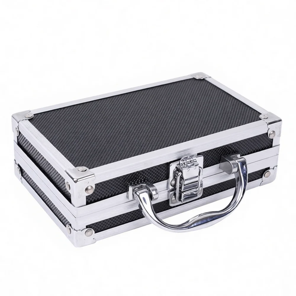 Compact Aluminum Alloy Carrying Case Tool Storage Box Organizer For Hobby Models Gadgets Jewelry Components Travel
