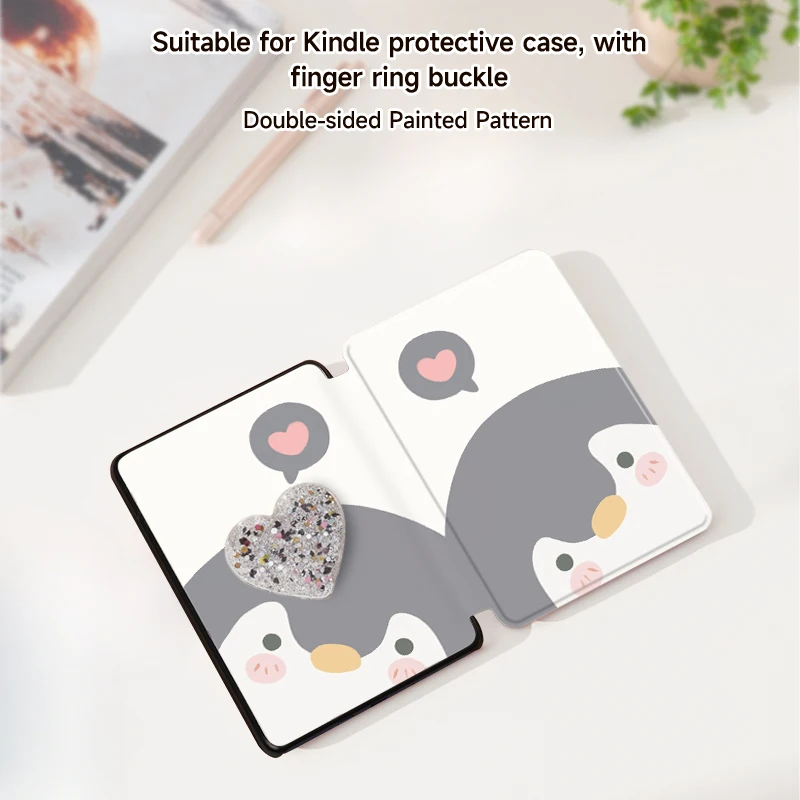 

Cute Kindle case with love ring,for Paperwhite 5,Kindle 10/11/12th.Shockproof,sleek design,Ideal for e-readers