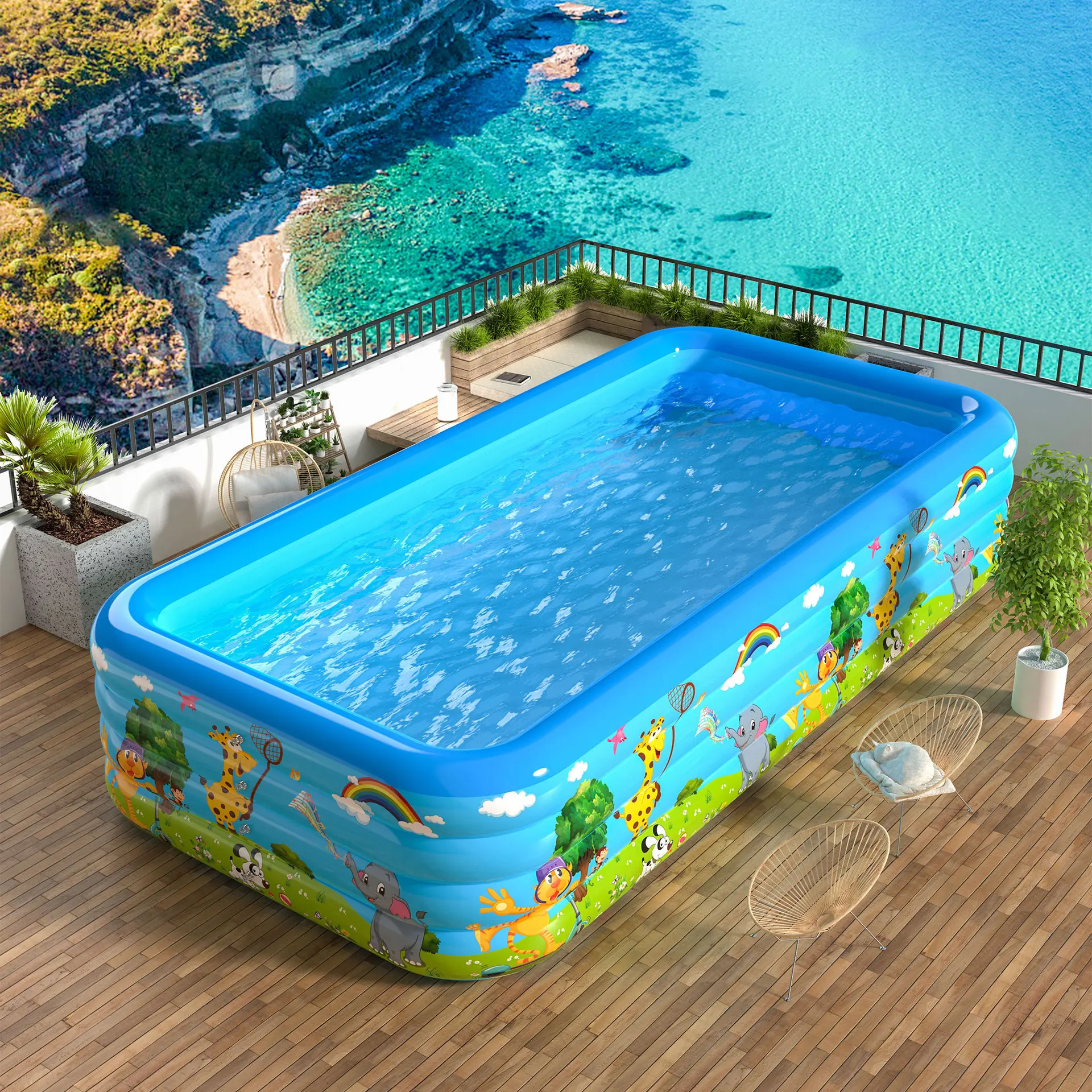 Children's Inflatable Swimming Pool Indoor Thickened Baby Bath Basin Seasonal Outdoor Arrangements