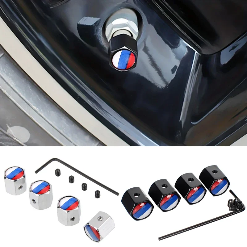 4PCS Russia Flag Car Wheel Valve Stem Caps for Toyota Corolla Camry Rav4 Yaris Auris Avensis Prius Prado Hilux Supra Tacoma