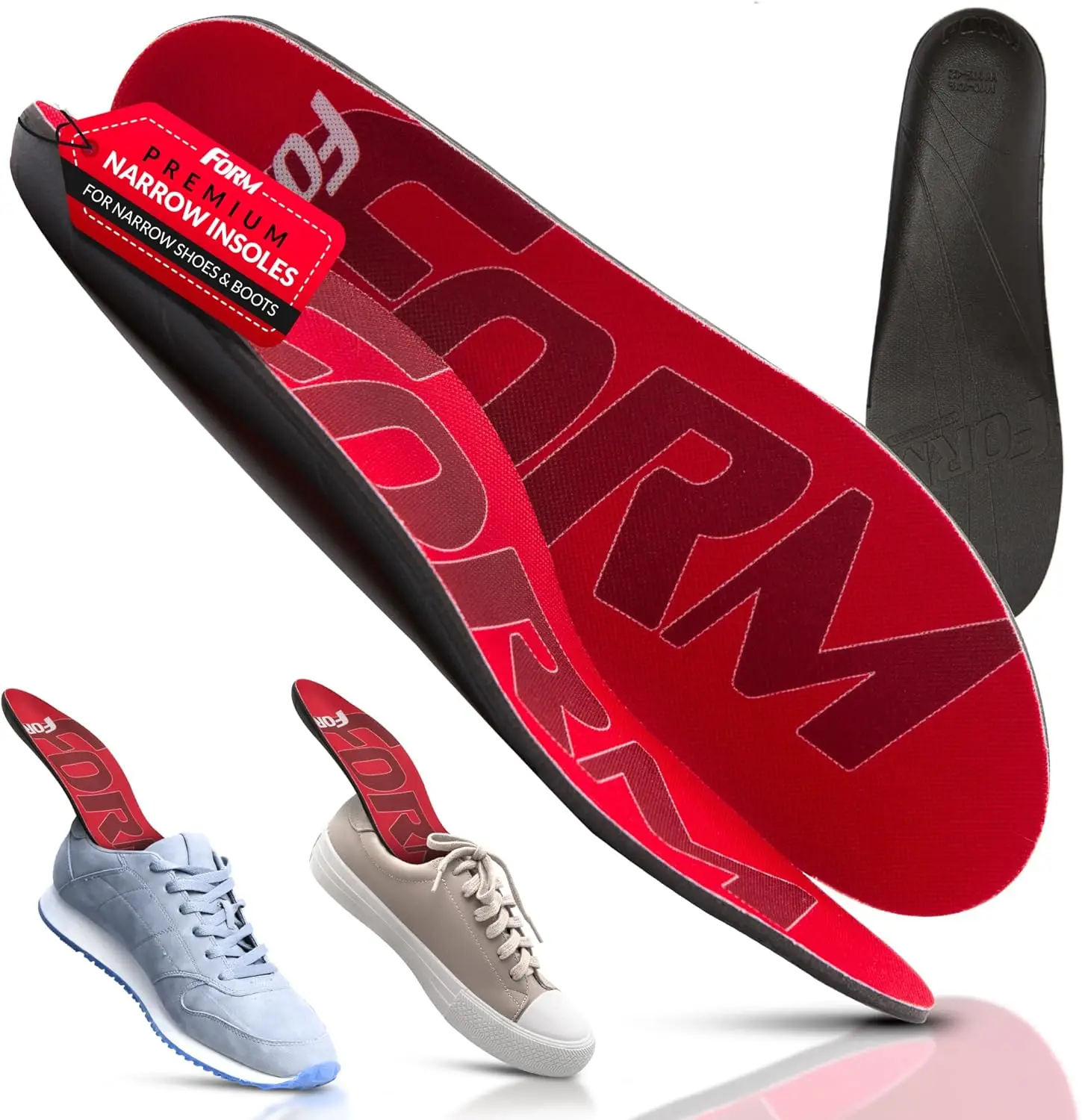 

Premium Narrow Insoles for Comfort & Pain Relief, Ideal for Narrow Shoes & Boots