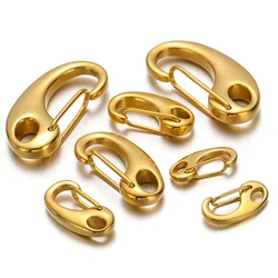 5Pcs Stainless Steel Gold D Lobster Clasps Chains Hooks Necklaces Connectors for Bracelets Making DIY Jewelry Findings Supplies