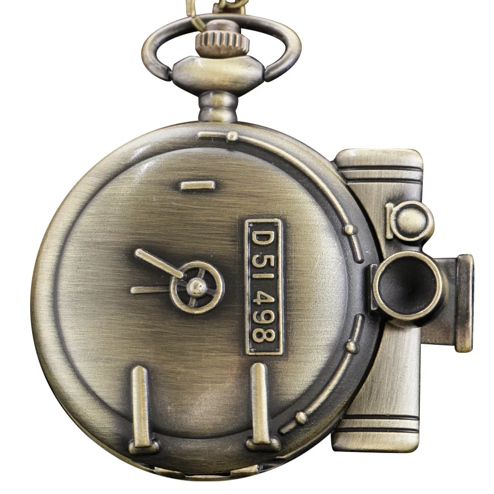 Креативный поезд специальной формы, бронзовые кварцевые карманные часы, винтажное модное ожерелье с драгоценными камнями, кулон, мужские и женские детские часы, подарки