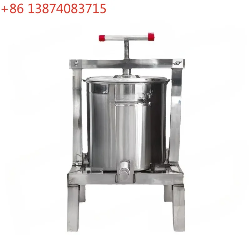 304 Stainless Steel Honey Press Machine Thickened Fully Sealed Manual Juicer Extractor Home Use Detachable Easy Clean