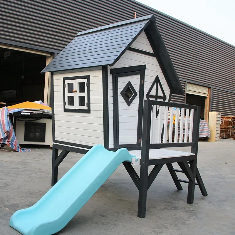 

Kindergarten wooden house small house assembly solid wood outdoor indoor mobile children's room children's toys wooden house tre