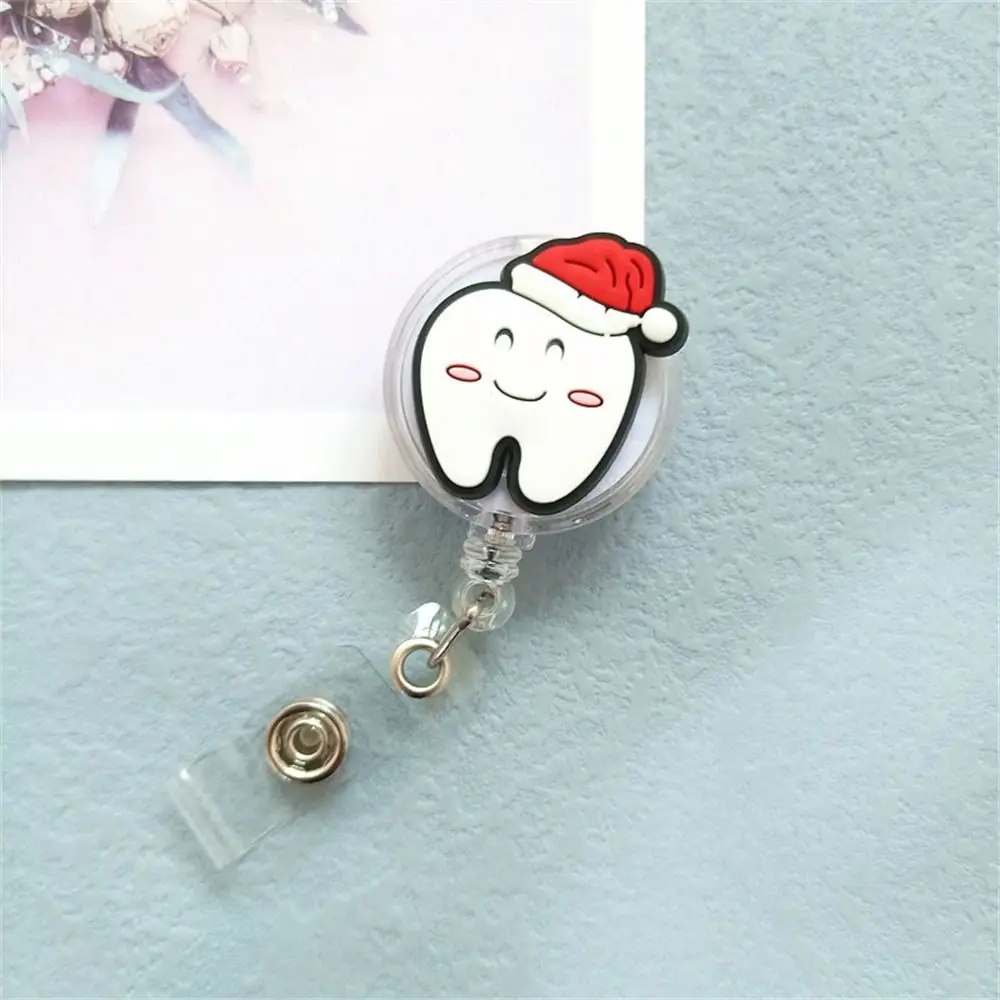 Милый стоматологический значок с зубами, держатель для медсестер, работников, держатель для удостоверения личности для девочек и мальчиков, выдвижное название, аксессуар