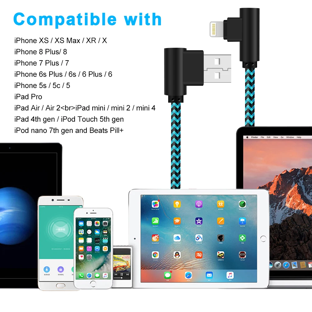 

MFi Certified USB Cable Charger For iPhone 13 12 11 Pro XS MAX X 8 7 6S 6 Plus 5 iPad Fast Charging Original Long Wire Data Cord