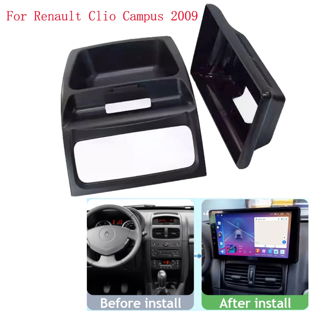 HAOCHEN 9 Inch 2 Din android Car Radio Fascia Frame for Renault Clio Campus 2009 car panel Trim Dashboard Panel Kit