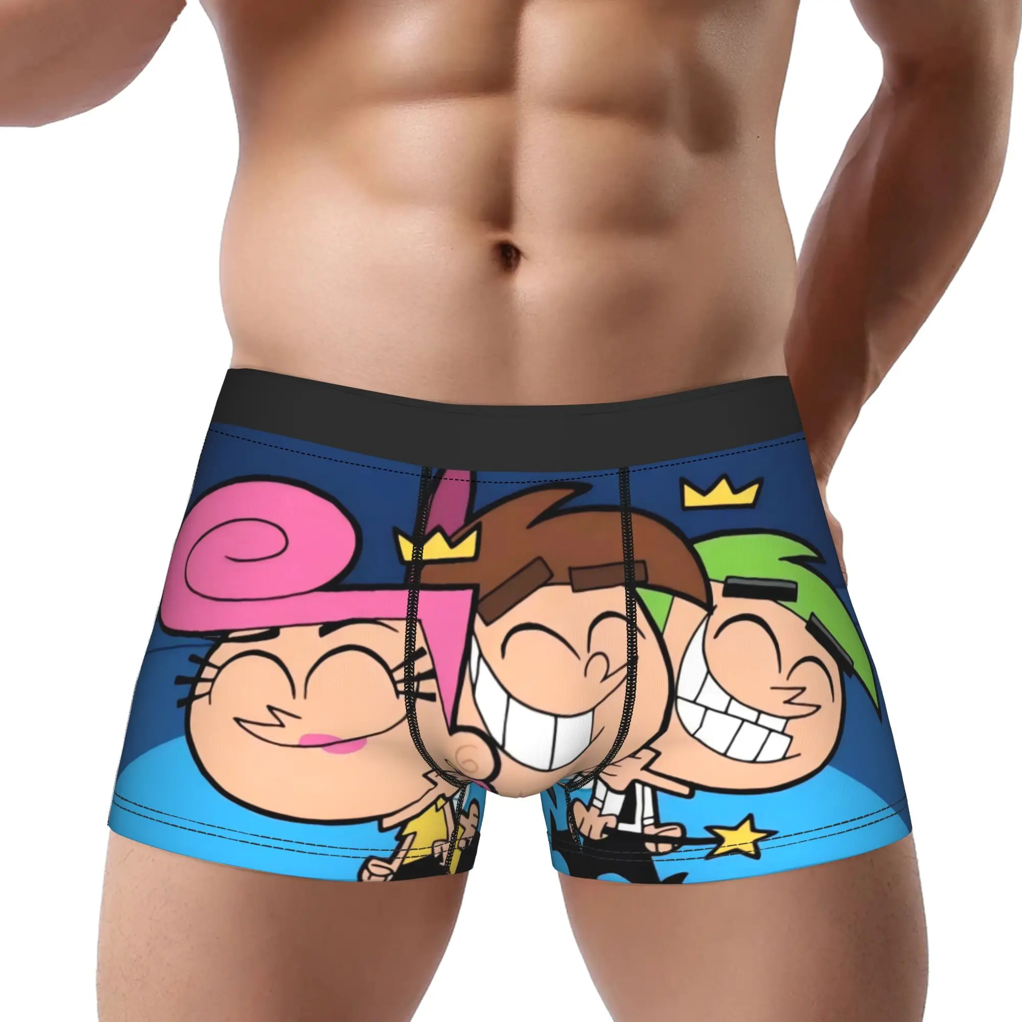 

Трусы Fairly OddParents, дышащие трусики, мужское нижнее белье, вентилируемые шорты, трусы-боксеры