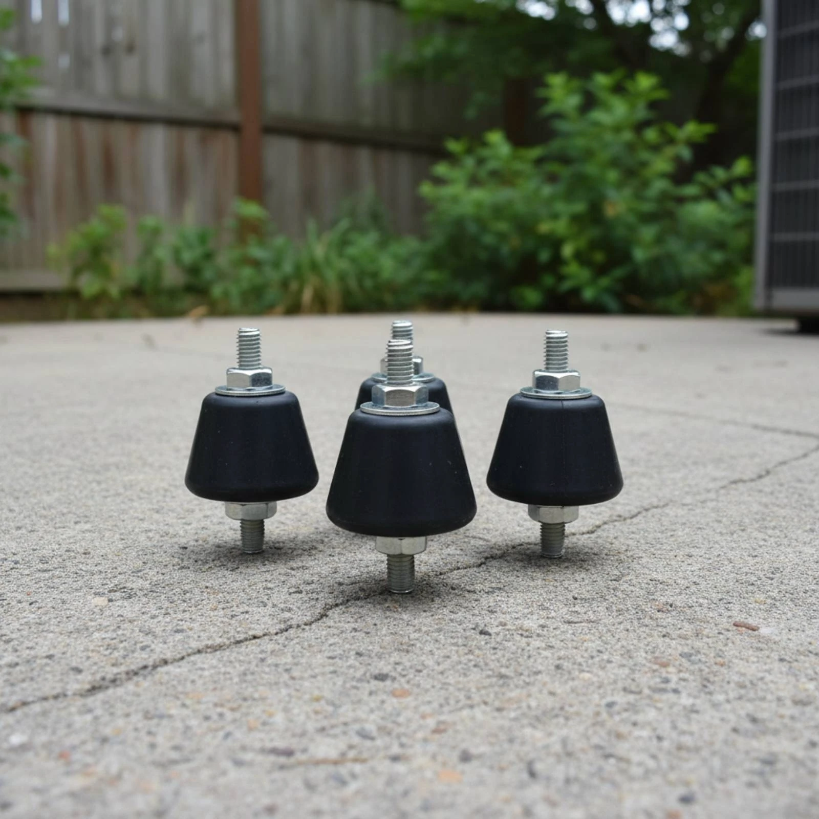 

4 Pieces Vibration-Damping Base Pad Cushioning Shock Absorbing Foot Appliance Support Threaded Bolt for Outdoor Unit