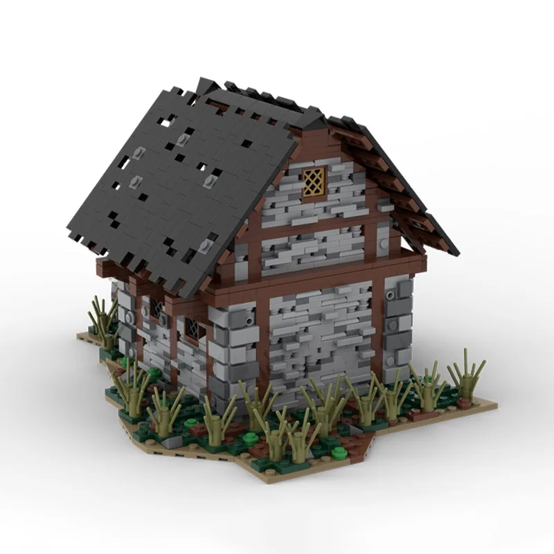 مكعبات بناء MOC مجموعة تمثال نموذج قلعة القرون الوسطى مكونة من 1846 قطعة - مجموعة ألعاب التجميع الإبداعية كهدية للعطلات مناسبة لـ