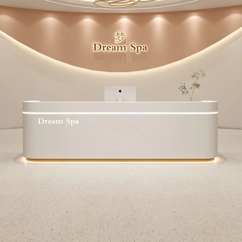 

Stomatological hospital bar counter simple modern company beauty salon yoga studio confinement center dance class front desk rec