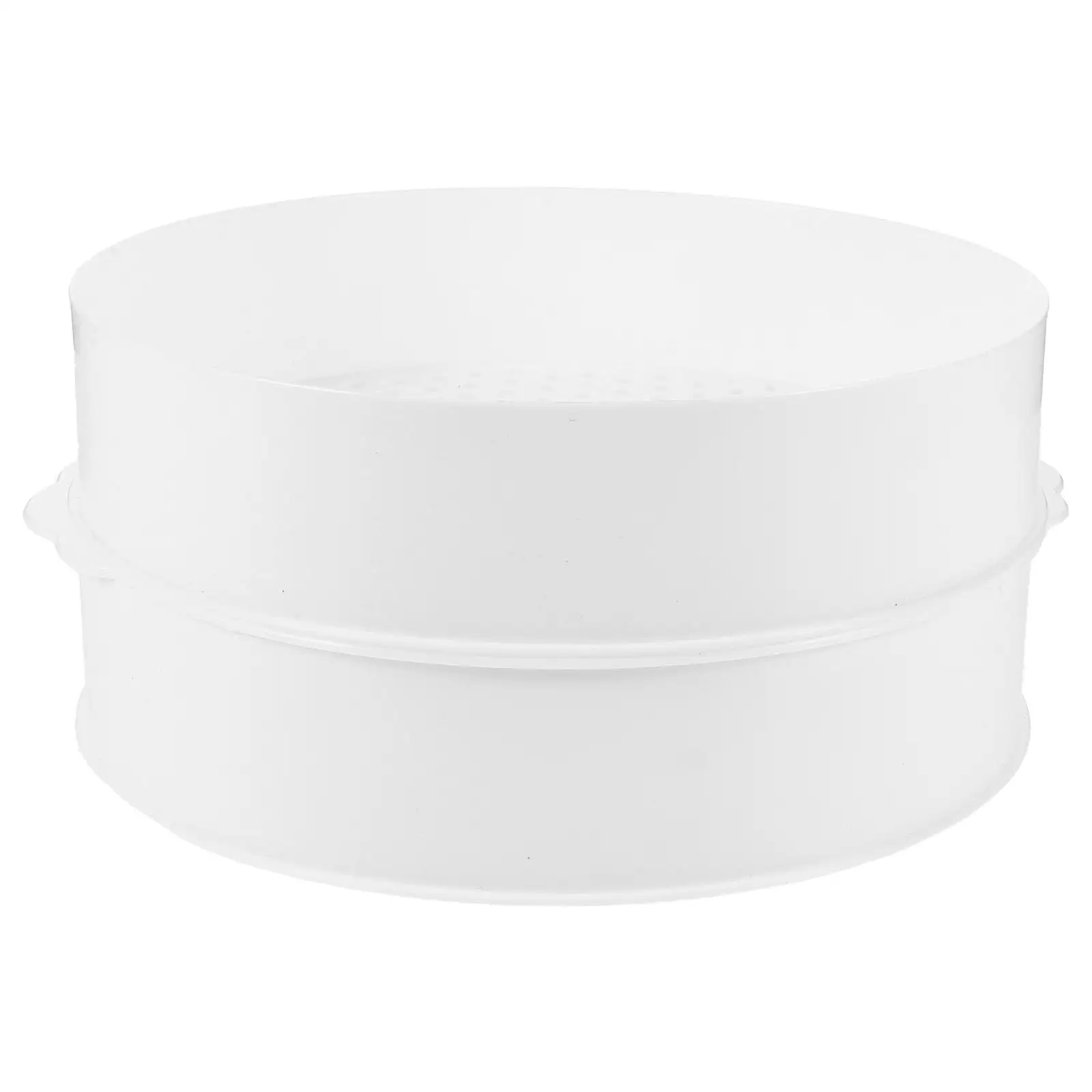 

Microwave Steamer Box 2 Tier White Mini Kitchen Cookware Steam Rice Heat Dishes PP Material Easy Clean Home Use