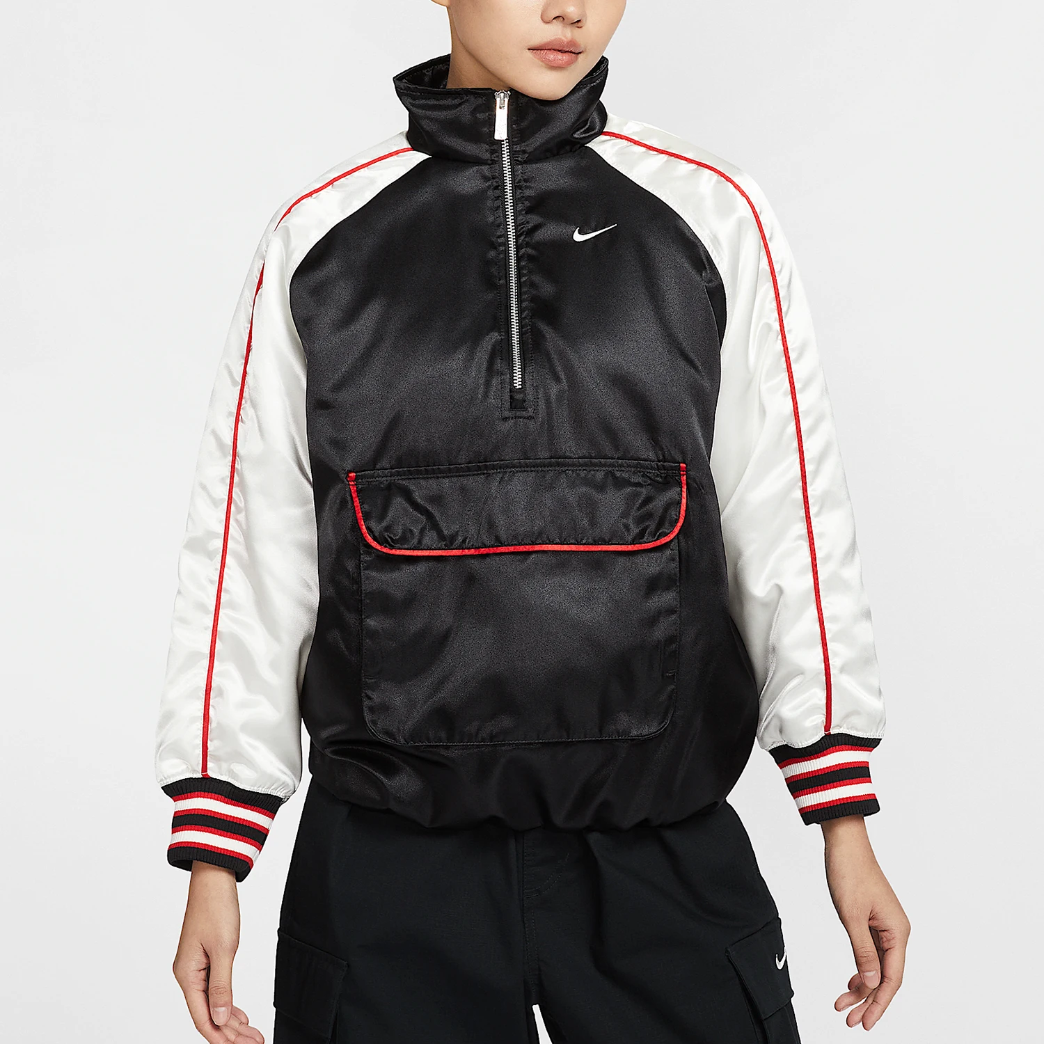 

Новый женский теплый свитер Nike Authentic свободного кроя с короткой молнией HF9436-010