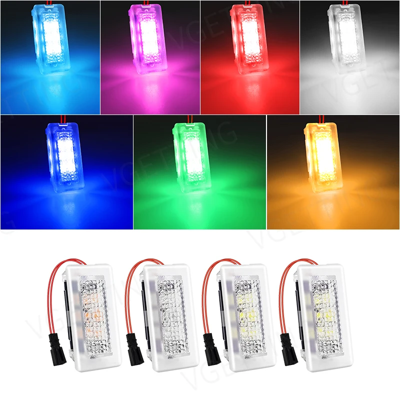 

Car LED Foot-Well Lights For Tesla Model 3 Y S X Ultra-bright Interior Atmosphere Door Puddle Trunk Decorative Lamp Accessories