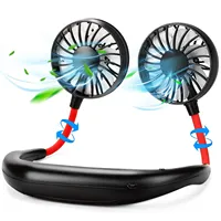 Neck Fan Portable Fan Hand Free Mini USB Rechargeable Neck Fan Cooling Wearable Suitable Fan  Air Cooler for Outdoor Sports
