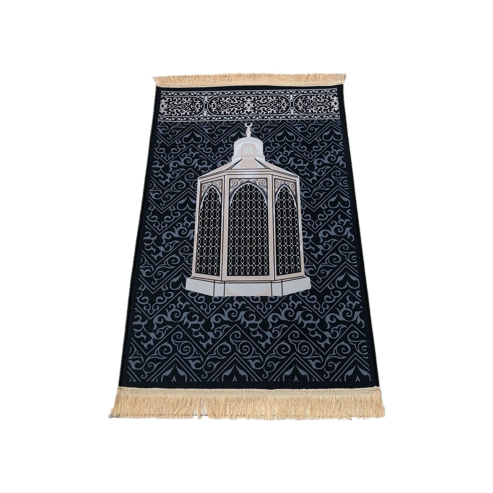 

Muslim Sets Carpet Prayer Islamic 3D Printed Rug Worship Mat Eid Decoration Blanket Non Slip Home Decor