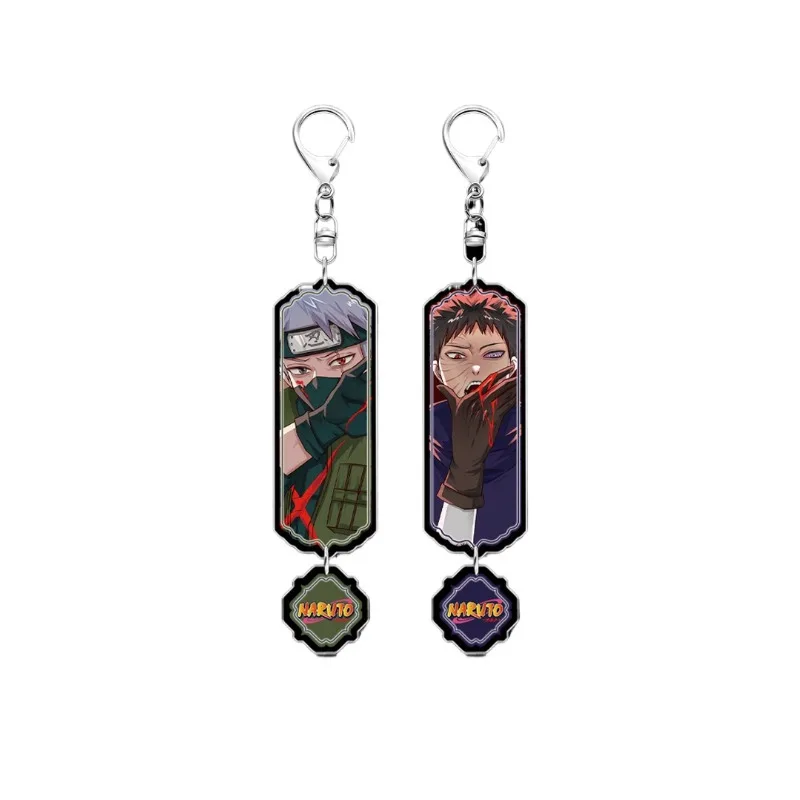 

NARUTO Hatake Kakashi Uchiha Obito Creative Keychain Gifts Cartoon Personality Anime Movies Peripheral Acrylic Backpack Pendants