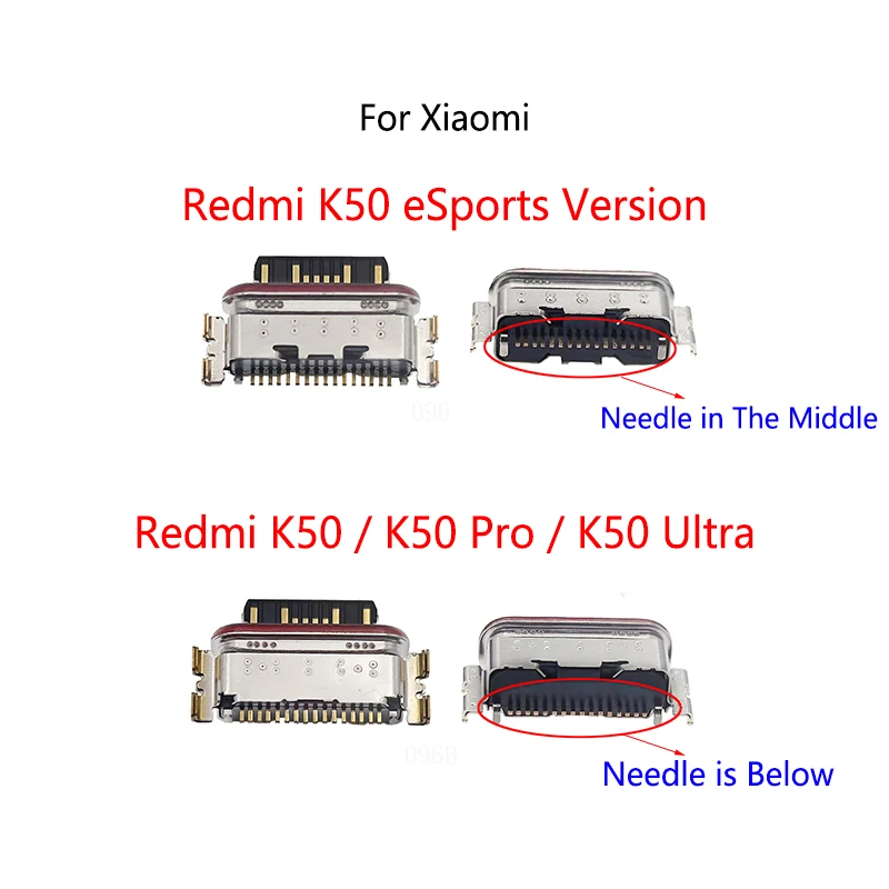 

2 шт./лот для Xiaom Redmi K50 Pro Ultra / K50 eSports версия с разъемом USB Type-C для подключения зарядного устройства