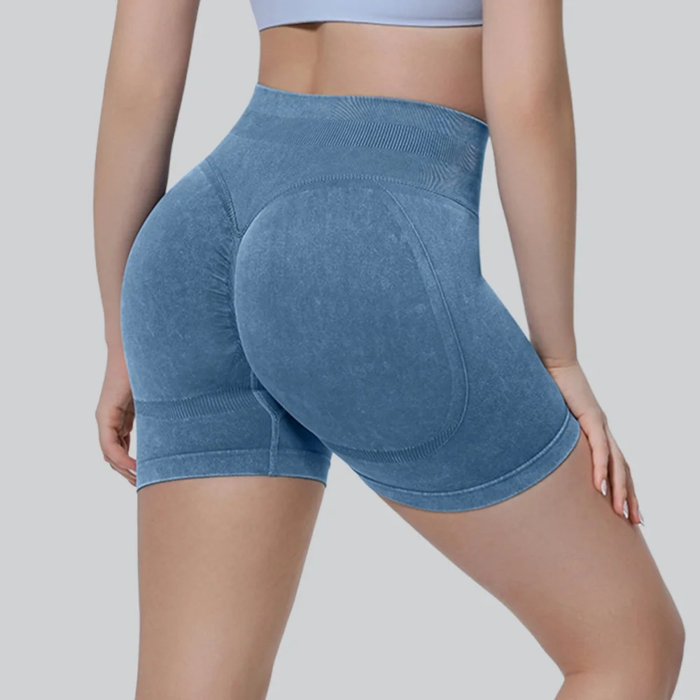 Women Seamless High Waist Sports Shorts Women's Breathable Fitness Push Up Workout Shorts Gym Running Cycling Yoga Short Pants