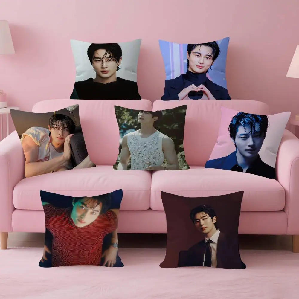 

Подушка с изображением корейской знаменитости Бён Усока, подарок, украшение для дома, офиса, спальни, дивана, автомобиля, чехол для подушки 45x45