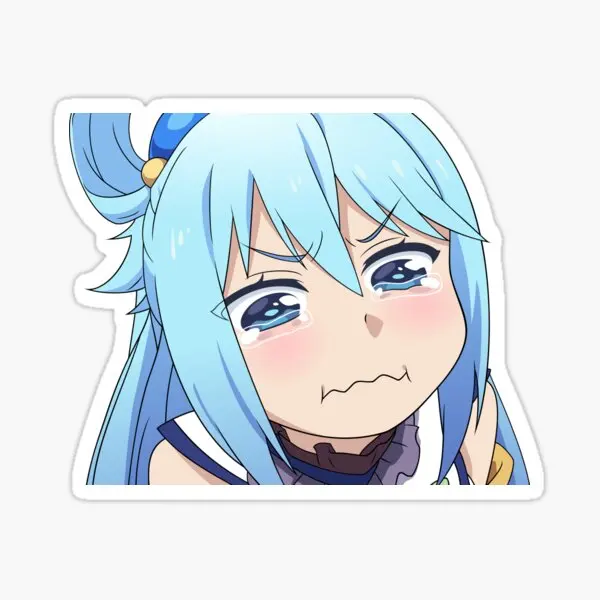 Aqua Konosuba 5PCS Stickers for Background Window Luggage Living Room Home Water Bottles Wall Room Print Decorations Art