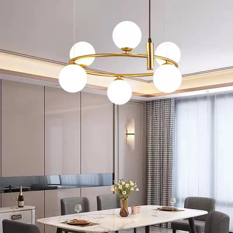 French Cream Wind Magic Bean Pendant Lamps Living Room Bar Bedroom Study Dining Room Hanging Light Personality Lighting Fixtures