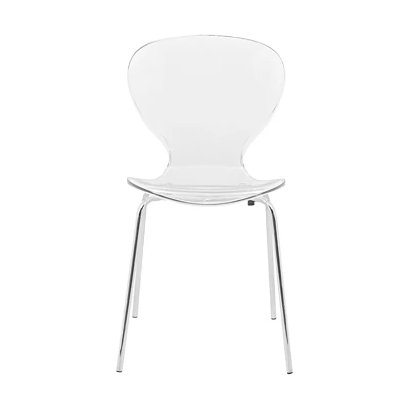

Transparent dining chair wrought iron plastic crystal acrylic stool Internet celebrity ins creative home back chair