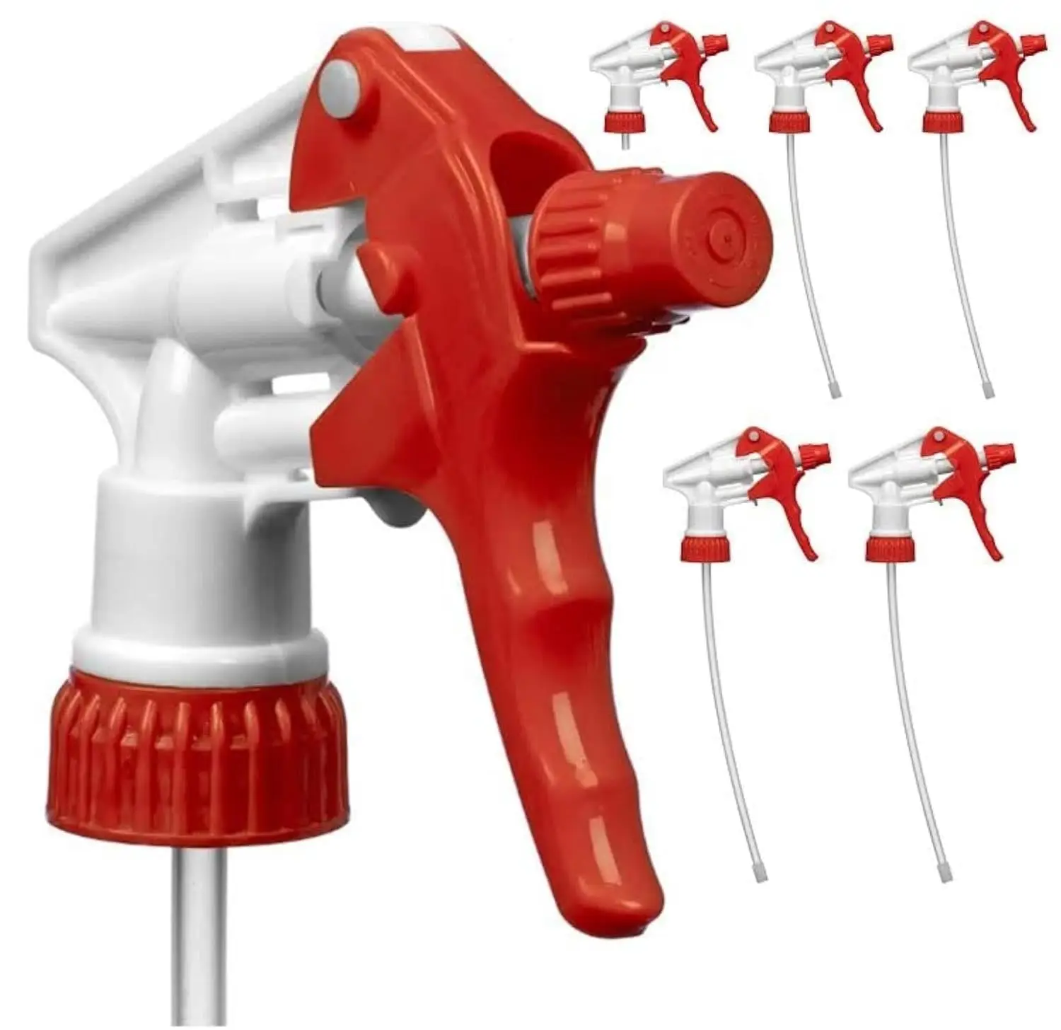 

Heavy Duty Spray Heads 5-Pack: Leak-Free, Chemical Resistant, Low-Fatigue Trigger