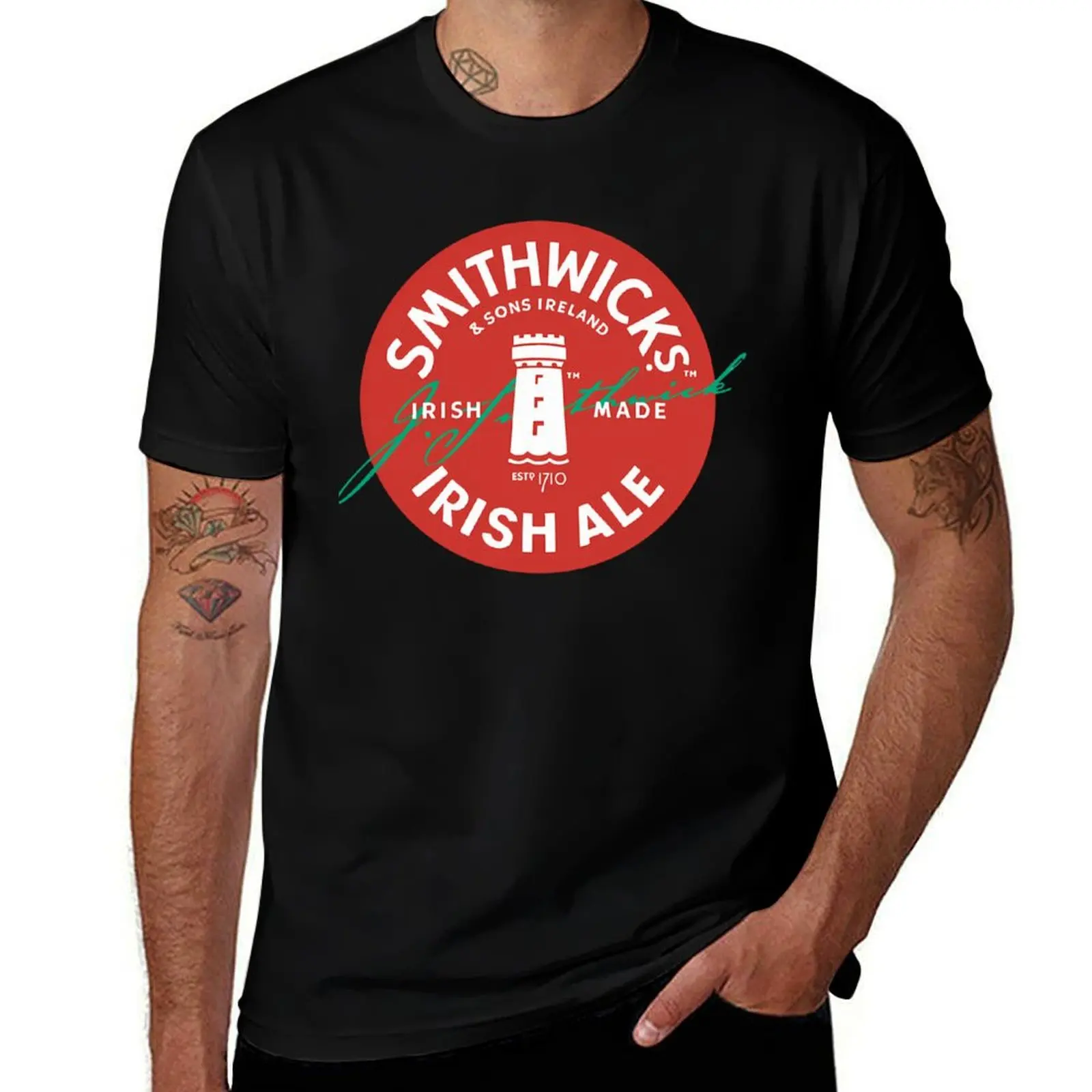 

Smithwicks Irish Ale T-Shirt man t shirt heavy cotton t shirt man plain