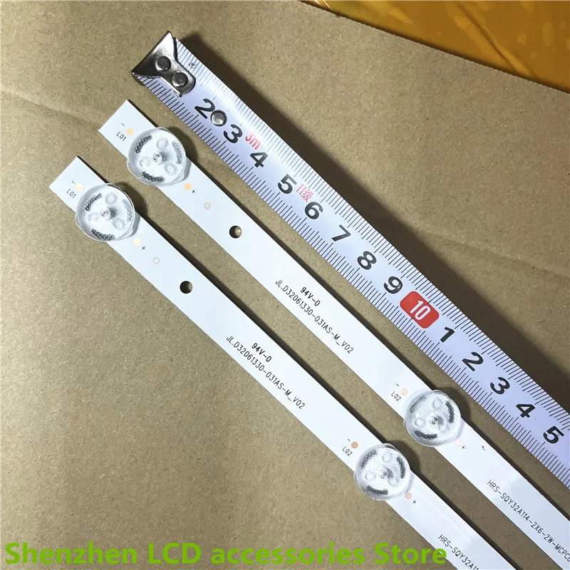 FOR 32inch HRS-SQY32A114-2X6-2W-MCPCB  EX 32HT002B V1T09 6LED 57.5CM 3V 100%NEW  LED backlight strip