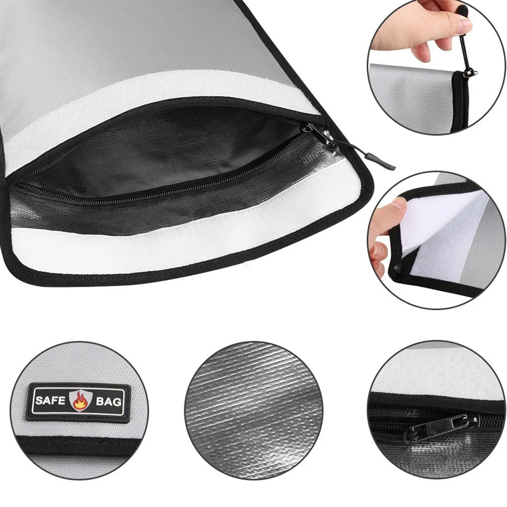 Fireproof File Bag Waterproof Document Multifunctional Storage Folder Documents Bags and Holder