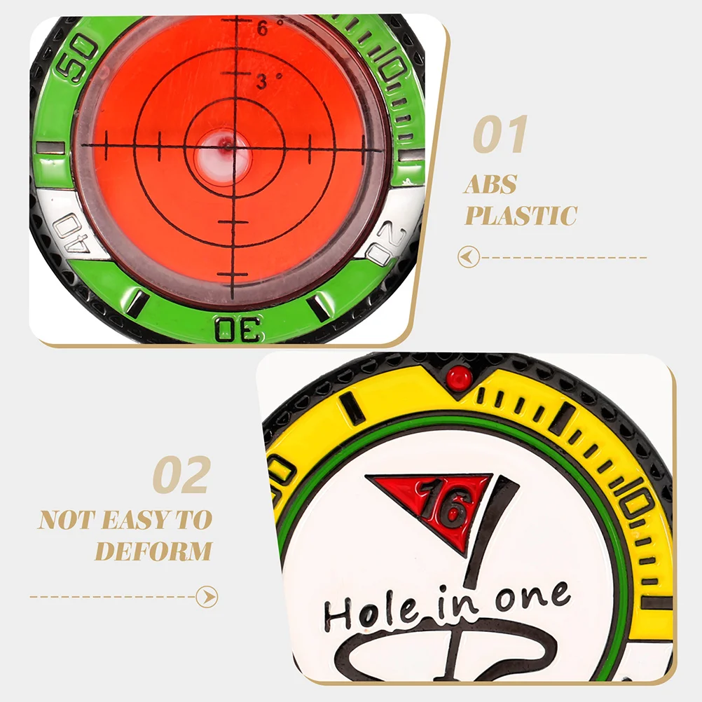 2 قطعة علامة كرة الجولف مادة ABS متينة مسار صغير احتكاك مستقر سهل الاستخدام للاحتياجات اليومية علامة الجولف