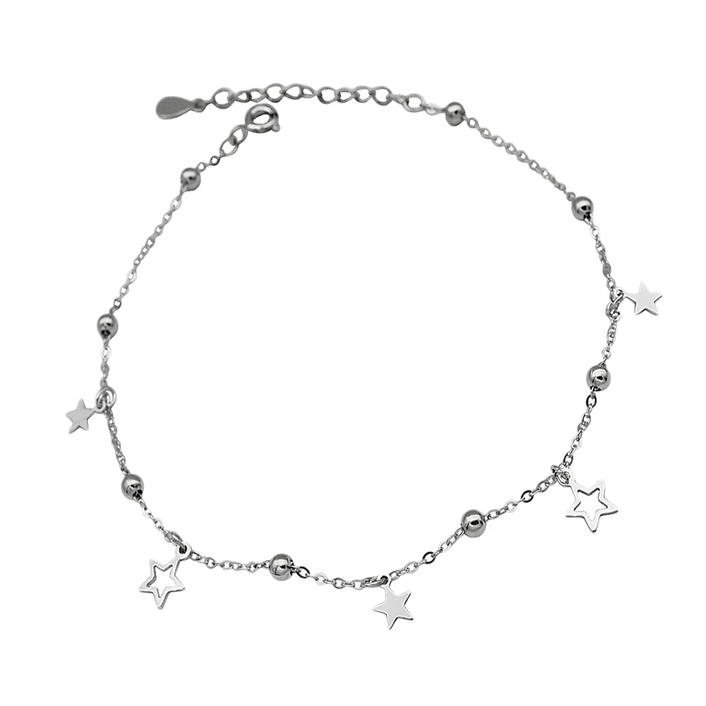 

Sterling Silver Pure Ankle Jewelry Silver Foot Chain Durable Adjustable Women Fashion Jewelry Gift Ankle Charm