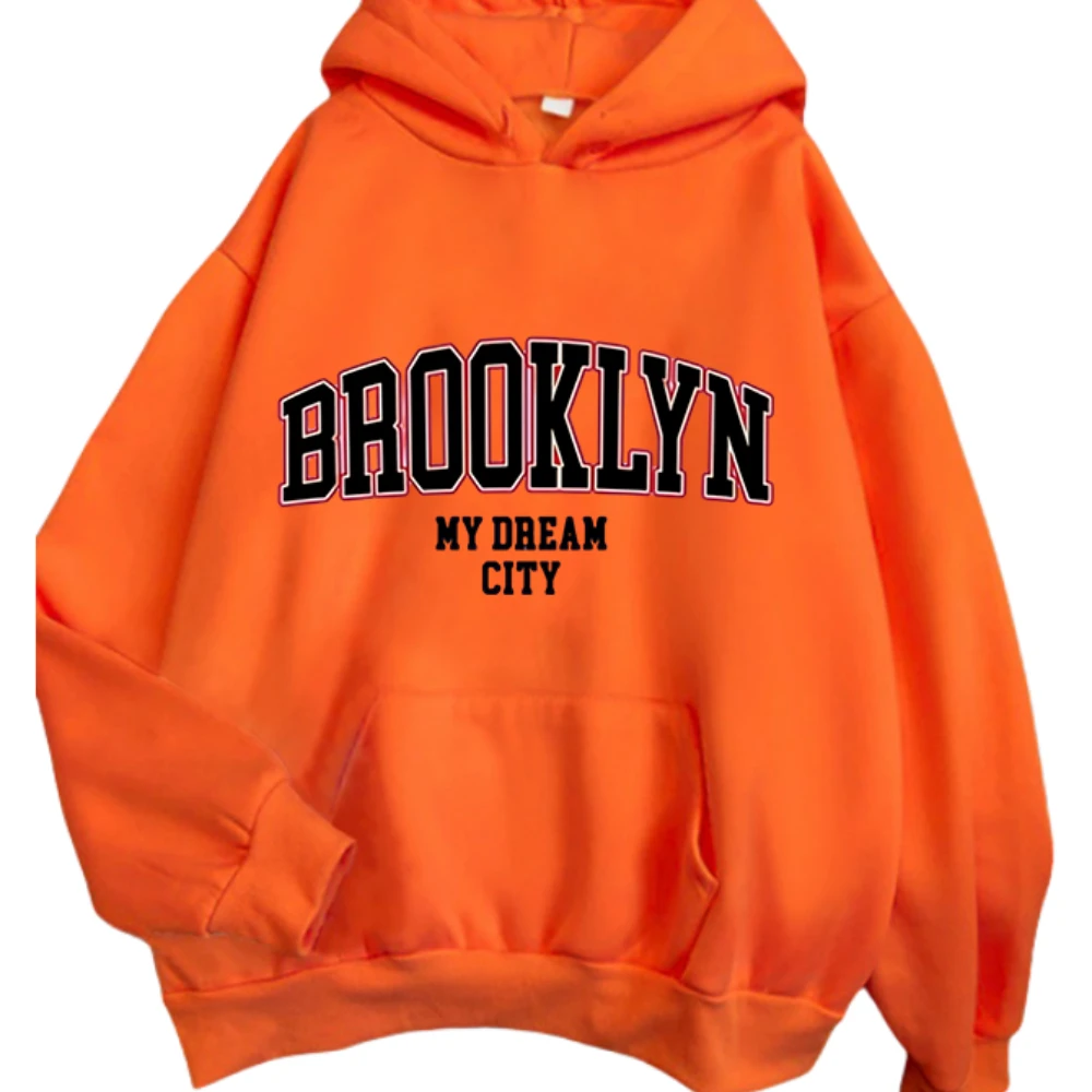 Ropa de mujer brooklyn Letter fashion hoodie y2k women men winter clothes hoodies Kawaii kpop hoodie streetwear hoodies women