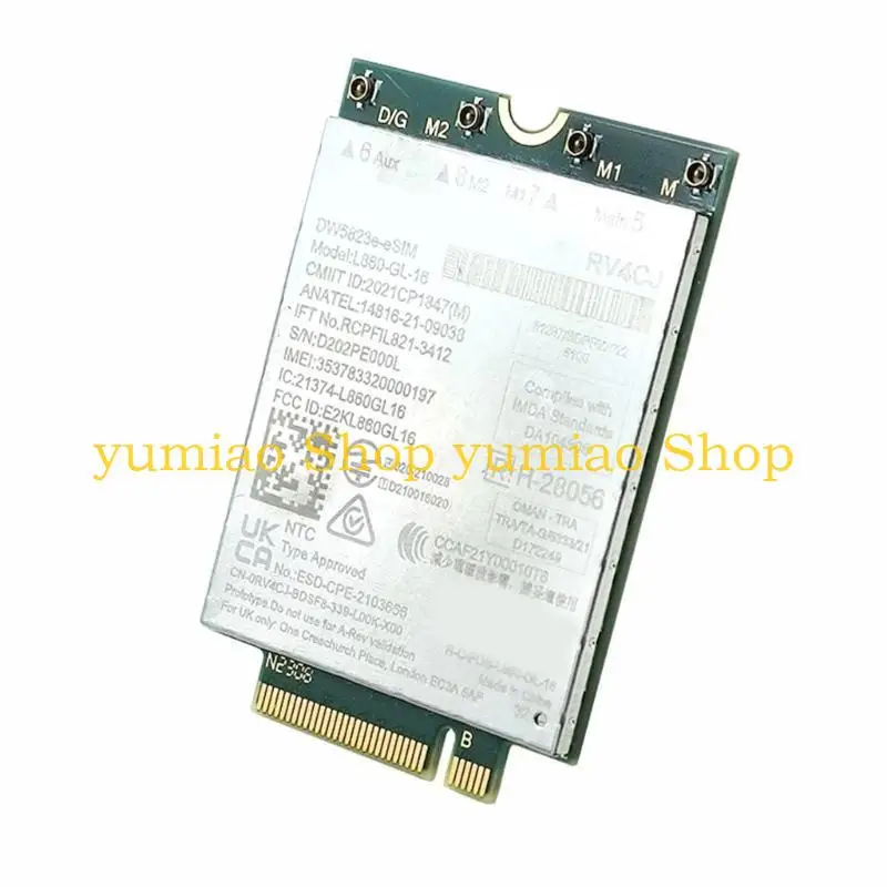 587B L860-GL-16 DW5823e 4G 모뎀 1Gbps WWAN 카드 모듈 네트워킹 카드