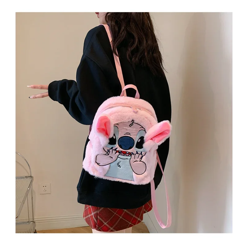 Mochila escolar Disney Stitch para estudiantes, gran capacidad, almohadilla de hombro informal, ligera, Linda mochila de dibujos animados