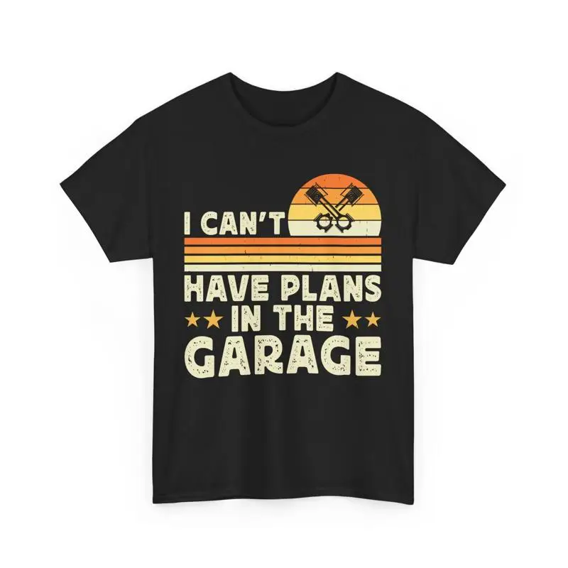 

Funny Garage Mechanic T Shirt Vintage I Can't Have Plans In
