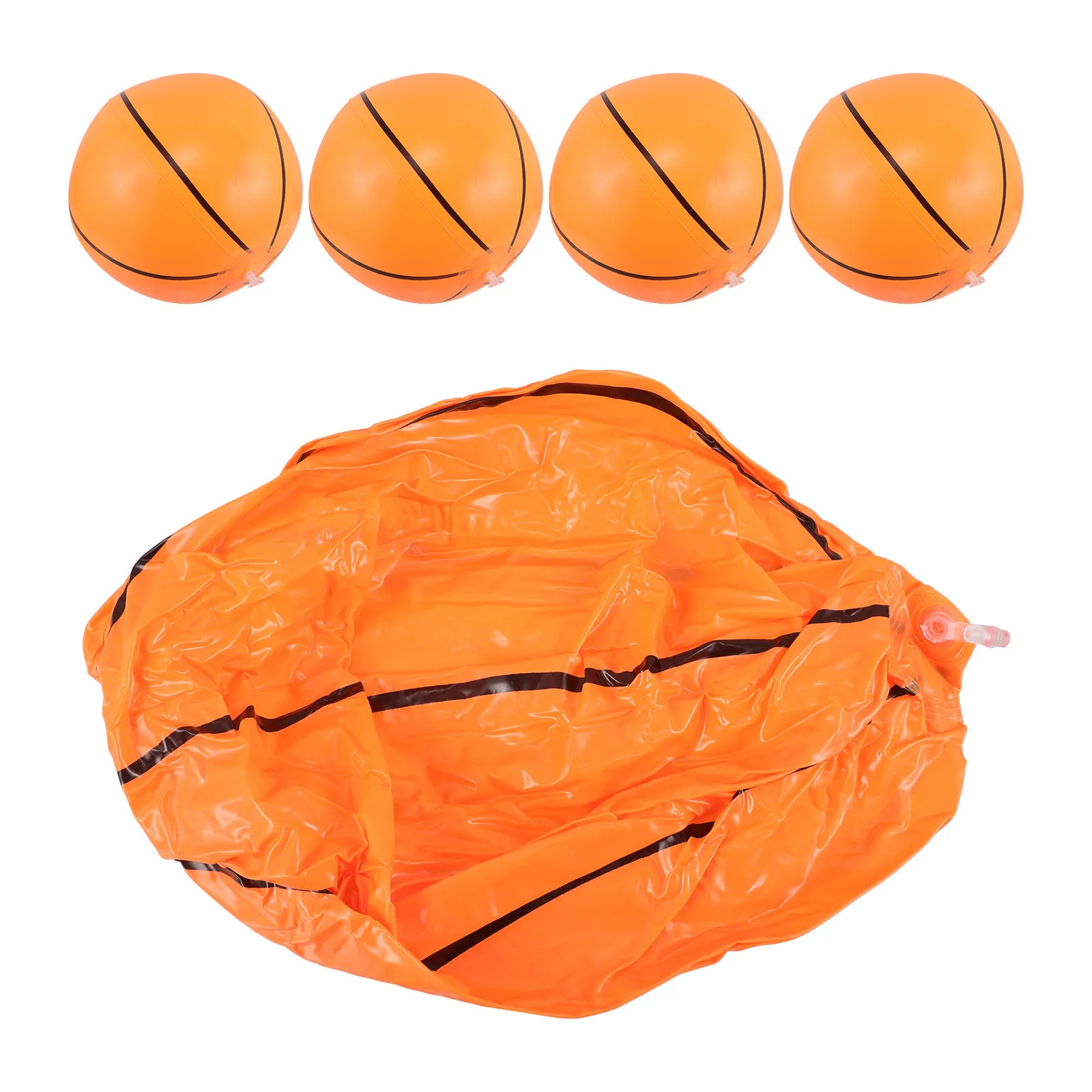 

5Pcs Inflatable Basketballs 11.8'' Blow Up Basketball for Kid Outdoor Play Balls Pool Game Balls Summer Party Favors Backyard