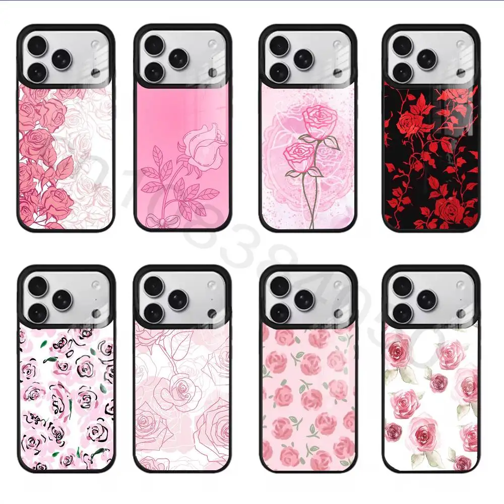 

Rose For iPhone 11,12,13,14,15,16,17,Pro,Max,Plus,Mini,SE4,E Phone Case Magnetic For Magsafe Wireless