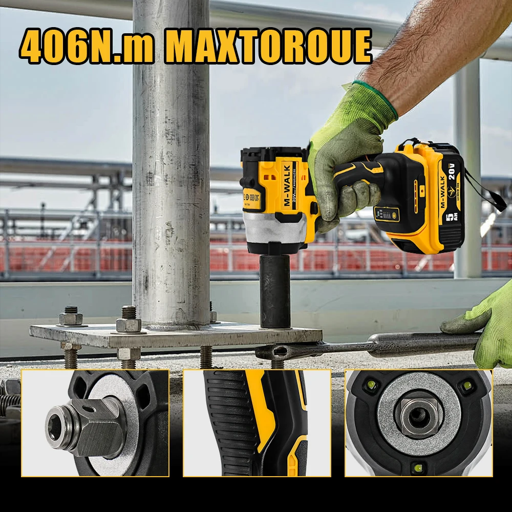 DCF922 Brushless Cordless Wrench Electric Impact Wrench 1/2 Key impact battery Screwdriver Power Tool For Dewalt 20V Battery Pin