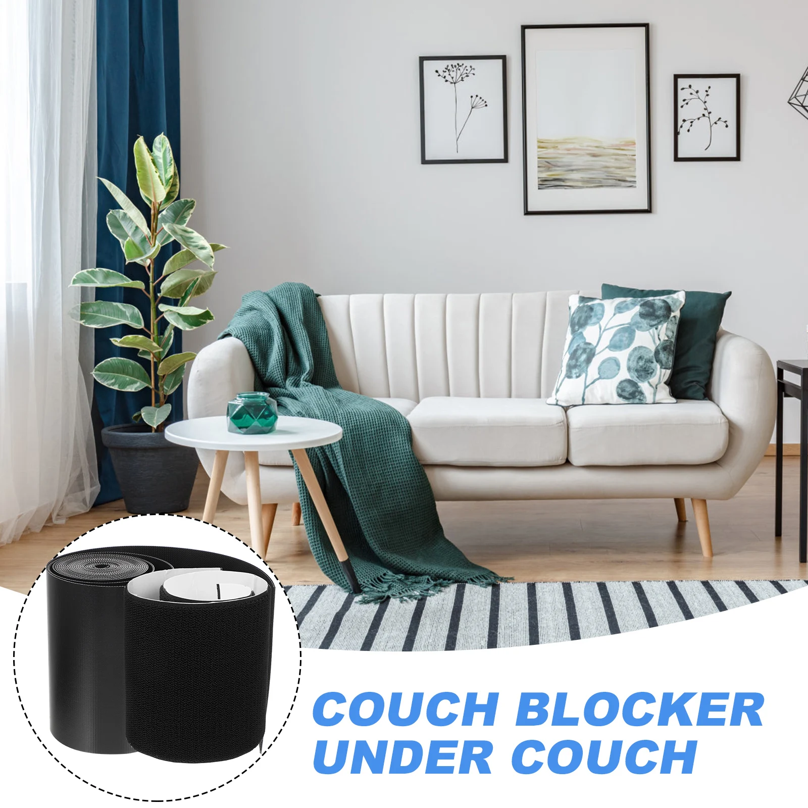 

1Set Sofa Blocker Strap for Pets Under Couch Gap Filler Barrier Prevents Rolling Items Under Furniture
