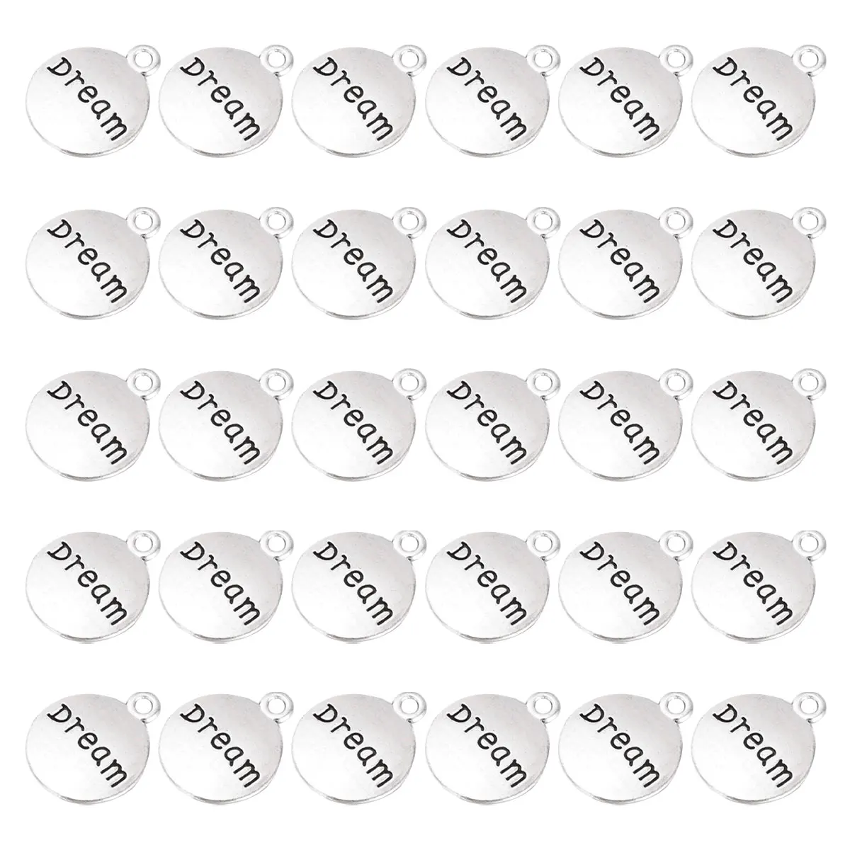 

100 Pcs DIY Pendant Alloy Charm Jewelry Making Pendants Silver Metal Charms for Necklace Bracelet Earrings Crafts Gifts