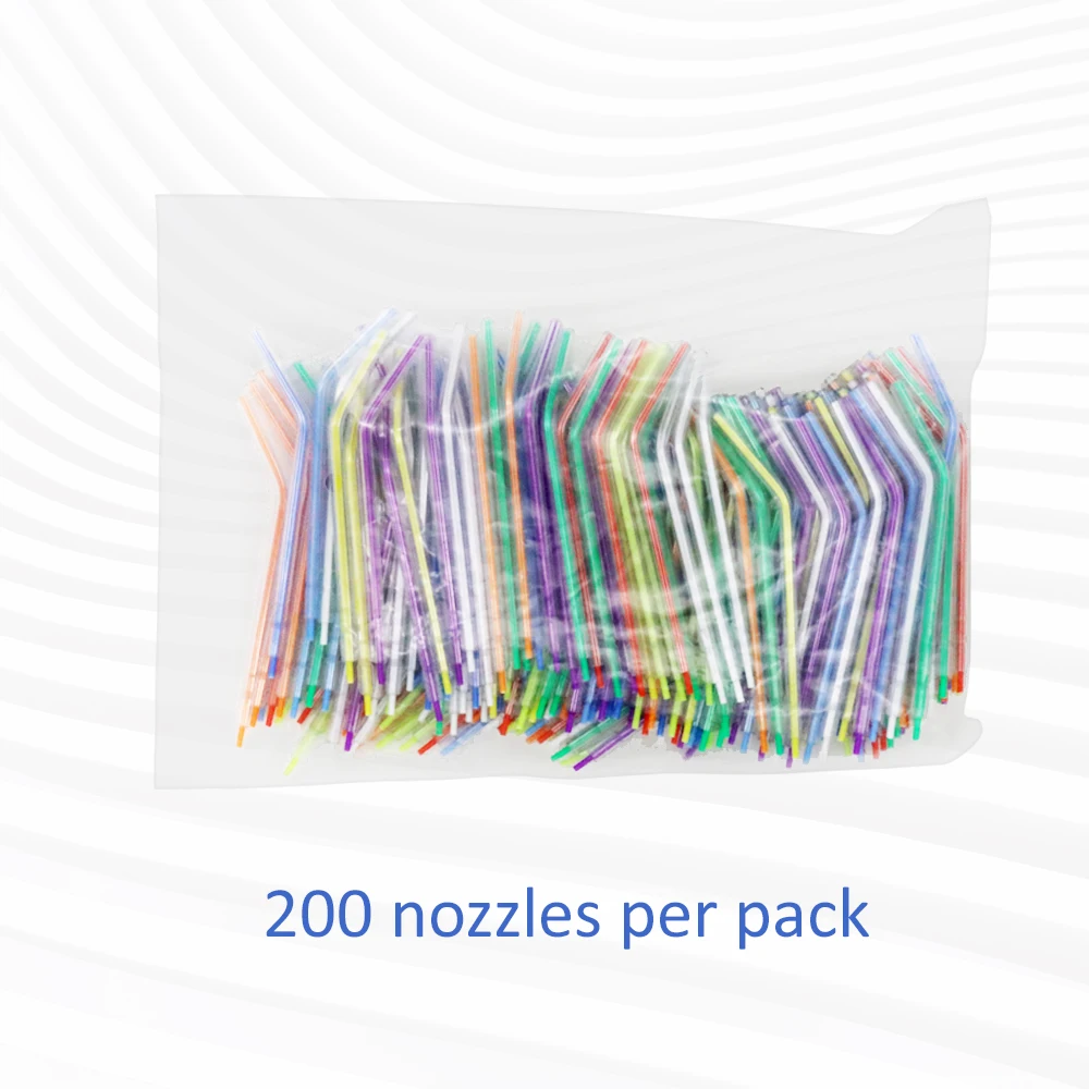 200 Pcs/bag Disposable Nozzles Tips For Dental Triple Air Water Syringe 3 Way Syringe For Dental Unit Chair Dentistry Material