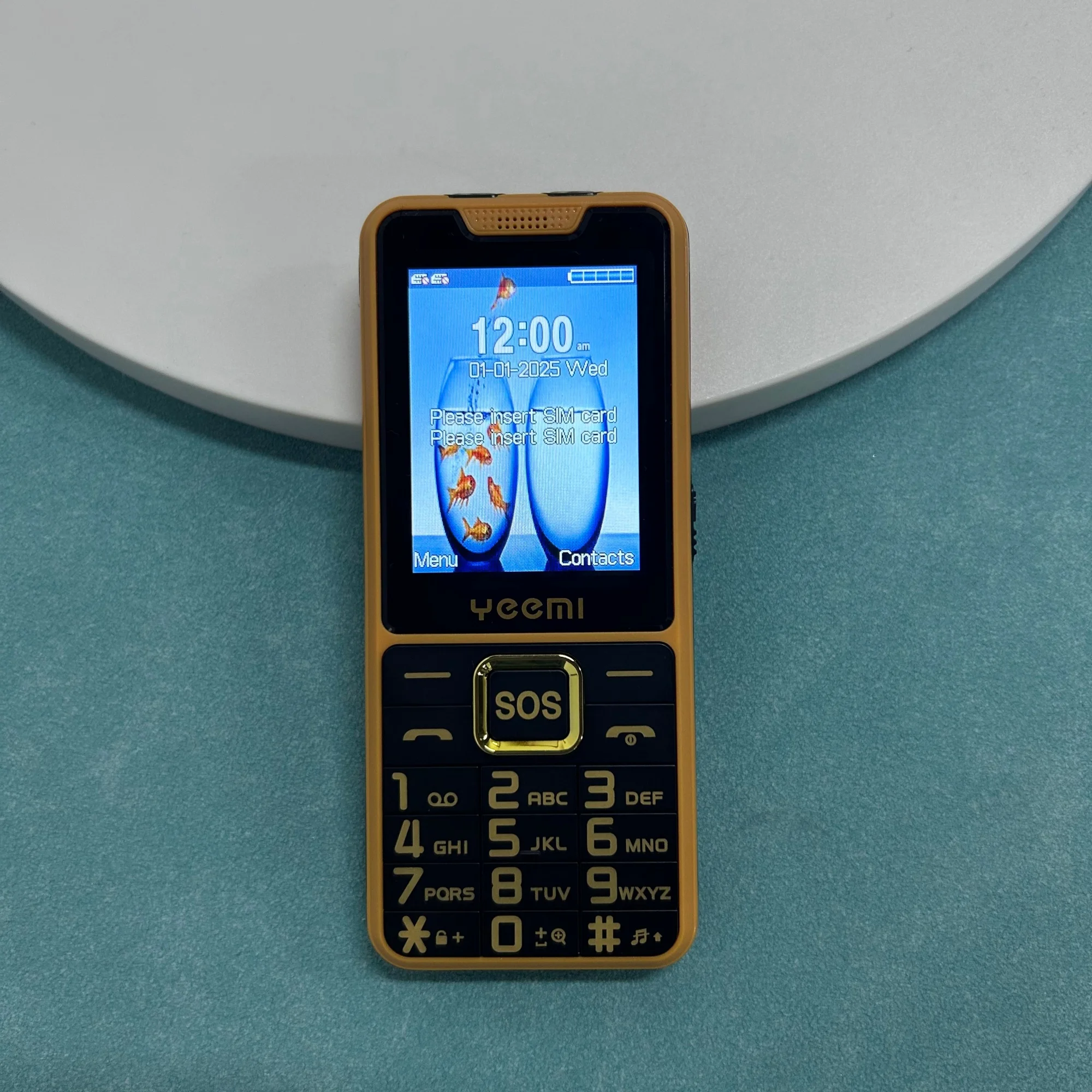 YEEMI K3 Super Thin Mobile Phone 2.4inch HD Screen GSM 2G Dual SIM Card Long Standby Flashlight Camera Type-C Button Phone