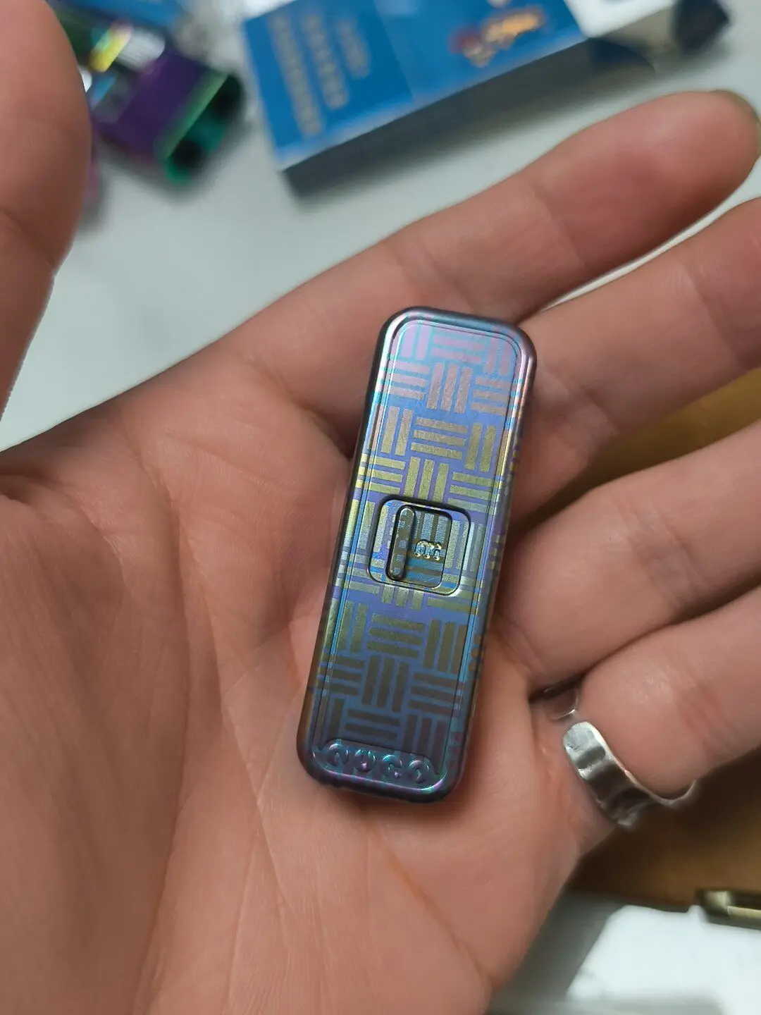 Used EDC  WM Secret Push Brand Titanium Alloy Material EDC Decompression Toy