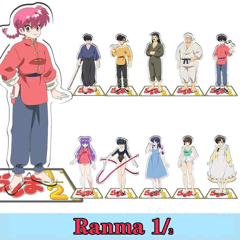 

Anime Saotome Ranma 1/2 Tendou Akane Akane Tendou Nabiki Acrylic Stand Figure Display Cosplay Charm Cartoon Desktop Model Plate