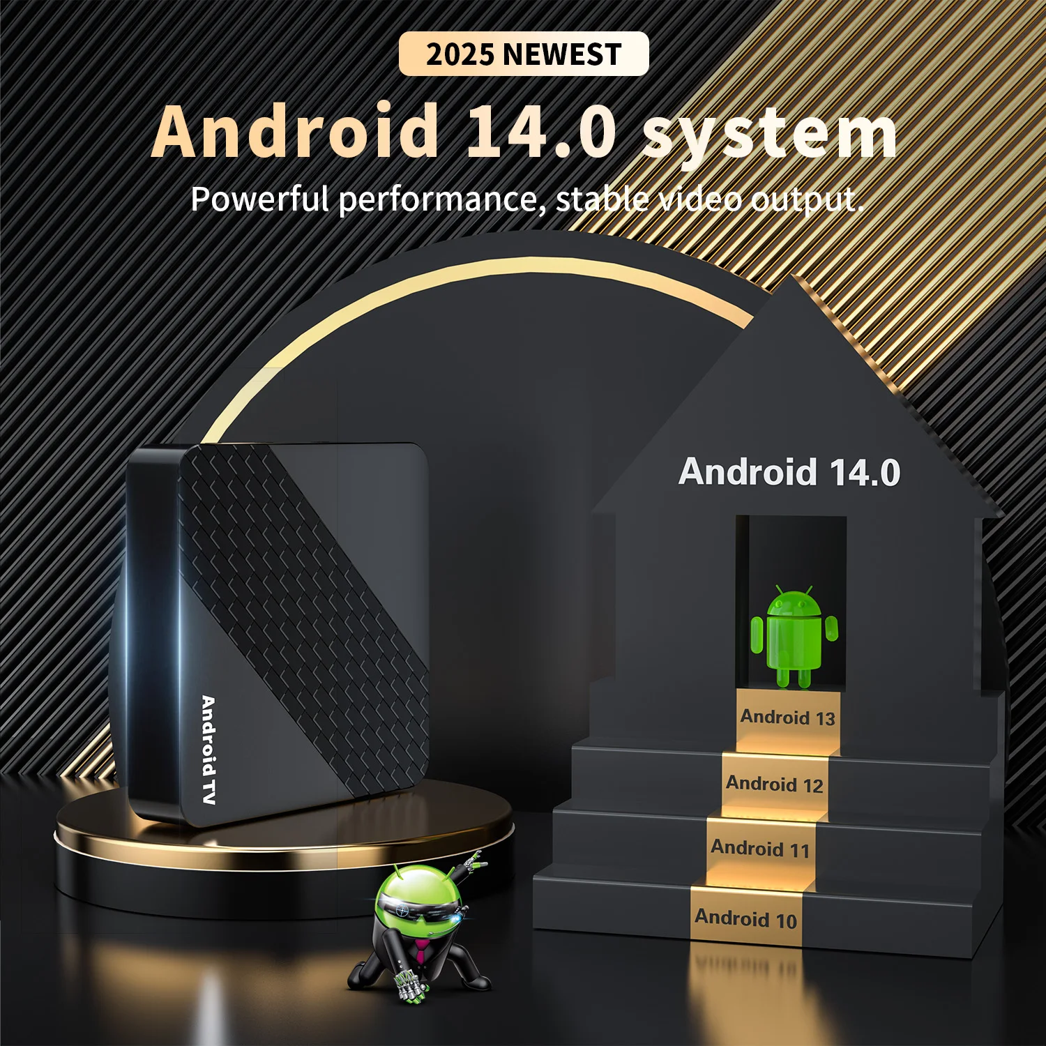 2025 جديد Netflix مشغل الوسائط صندوق التلفزيون الذكي Android14 RK3518 Dual Wifi6 BT5.4 32G 64G 128G Google Voice Assistant Set Top Box X10