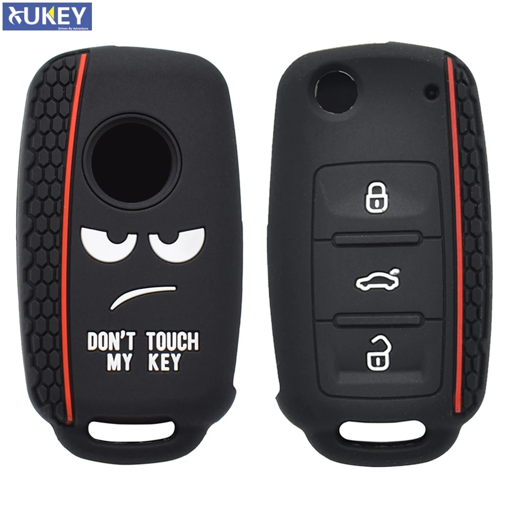Silicone Remote Key Case For SKODA Fabia Octavia Superb For Seat Leon Toledo Altea Ibiza Fob Shell Cover Skin 3 Button